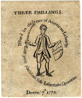 Massachusetts, Three Shillings